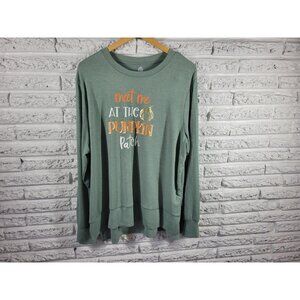 Halloween Positive Tees Womens Sweatshirt XXL 20 Plus Pumpkin Patch GRE58E